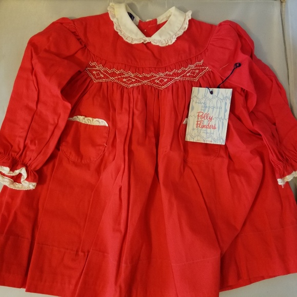 Polly Flinders Vintage Hand Smocked Girls' Dress
